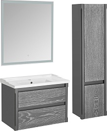 ASB-Woodline Мебель для ванной Лорена 80 подвесная grigio – фотография-3